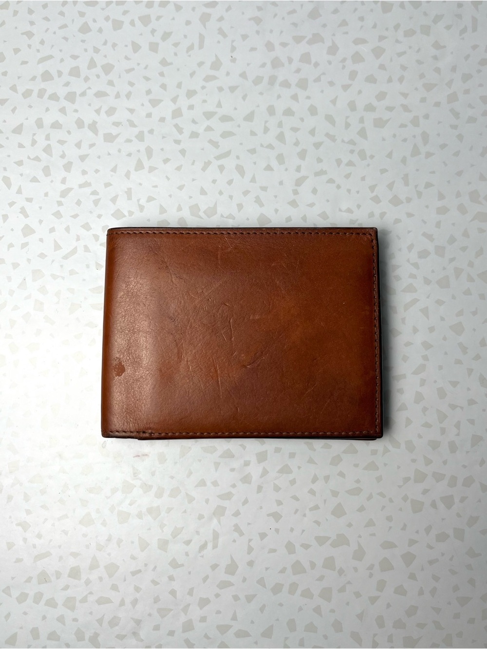 BOSCA 1911 Brown Genuine Leather 11 Pocket Bifold Wallet Card Holder